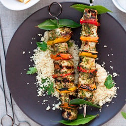 Chermoula Swordfish Skewers