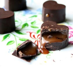 Caramel Chocolate Hearts