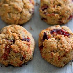 Barley Scones w/ Roasted Plums