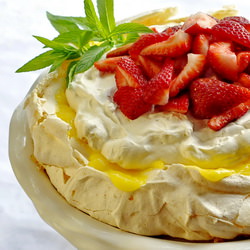 Lemon Strawberry Pavlova