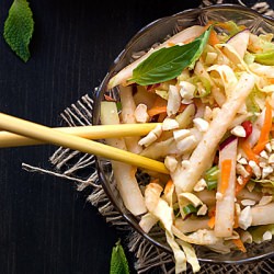 Thai Inspired Kohlrabi Coleslaw
