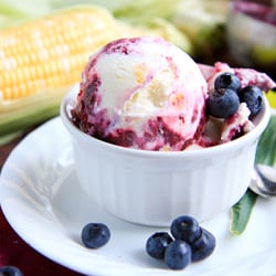 Sweet Corn and Three Berry Ice Cream