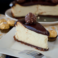 Nutella Ganache Covered Cheesecake