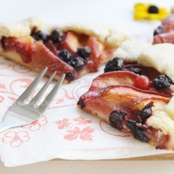 Galette with Nectarines and Blackberries