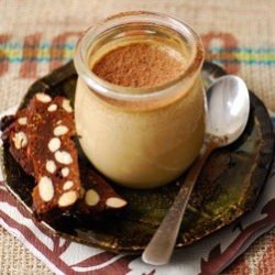 Cafe Latte Pots with Fig Panforte