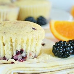 Blackberry Yogurt Muffins