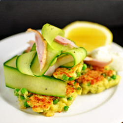 Haloumi and Pea Fritters