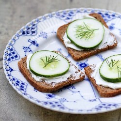 Cucumber Rye Toasts