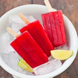 Hibiscus-Lime Popsicles