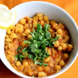 Chick Peas in Indian Spices