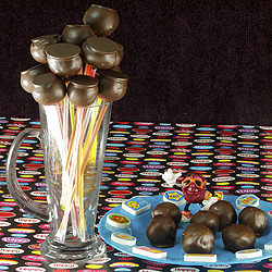 Brownie Cake Pops on Glo Sticks