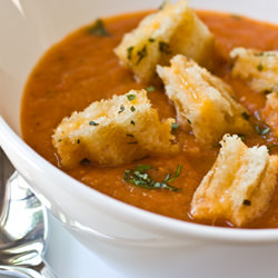 Tomato Soup w/Grilled Chs Croutons