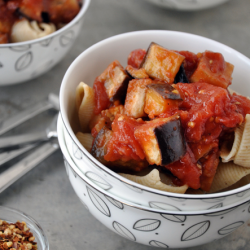 Roasted Eggplant Arrabiata Pasta