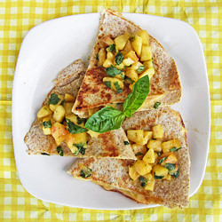 Peach and Brie Quesadillas