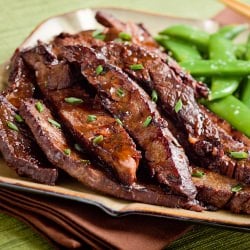 Asian Flank Steak w/ Ginger-Balsamic