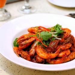 Grey Prawns w/ Spicy Garlic Prawn