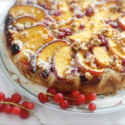 Peach and Redcurrant Cake