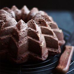 Dark Chocolate Sunflower Bundt Cake