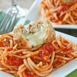 Spaghetti & Mozzarella Meatballs