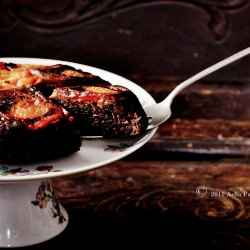 Apricot Upside Down Chocolate Cake