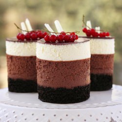 Triple Chocolate Mousse Mini Cakes
