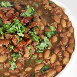 Drunken Mexican Beans with Cilantro