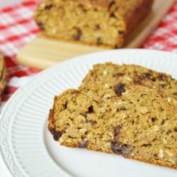 Pumpkin Banana Chocolate Chip Bread