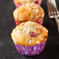Raspberry & White Chocolate Muffins