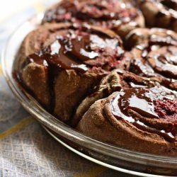 Vegan Chocolate Raspberry Buns