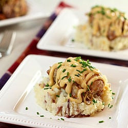 Smoked Chicken On Mashed Potatoes