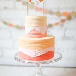 A Peaches and Cream Pleated Cake