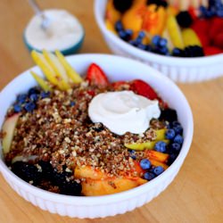 Fruit Crumbles & Almond Cream