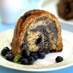 Lemon Blueberry Marbled Bundt