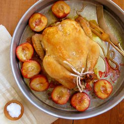 Roast Chicken with Plums