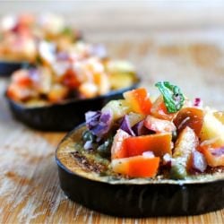 Roasted Eggplant Bruschetta