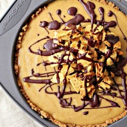 Peanut Butter Honeycomb Pie