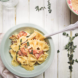 Carbonara Bow-tie Pasta with Thyme