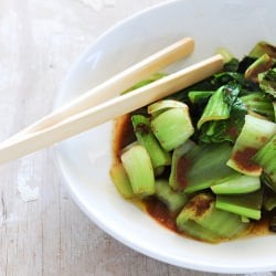 Simple Bok Choy with Miso Dressing