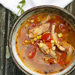 Smoked Chicken & Corn Soup