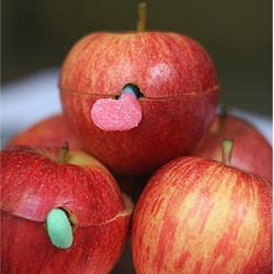 Wormy Nutella Apple