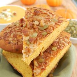 Pumpkin-Walnut Focaccia
