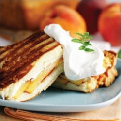 Peaches & Cream Pound Cake Panini