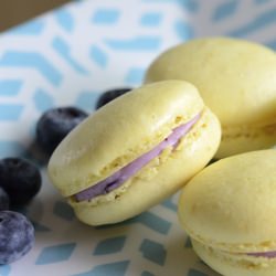 Lemon Blueberry Macarons