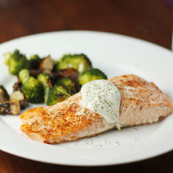Chipotle Salmon with Dill Sauce