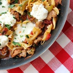 Skillet Pasta and Sausage Meal