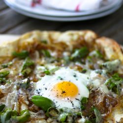 Grilled Pizza with Padron Peppers