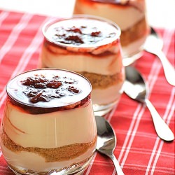 Dessert with Yogurt, Jam and Cookies