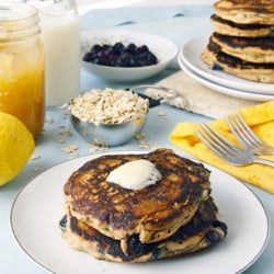 Oatmeal Blueberry Pancakes