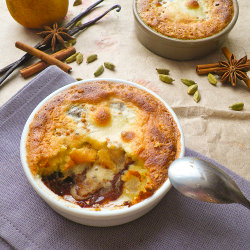 Pears, Chocolate and Almond Cream