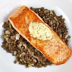 Saumon aux Lentilles